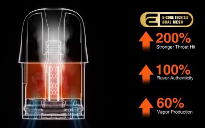 What does the dual mesh cartridge in the pod kit flavor like?