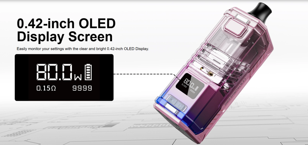Clear 0.42-inch OLED display