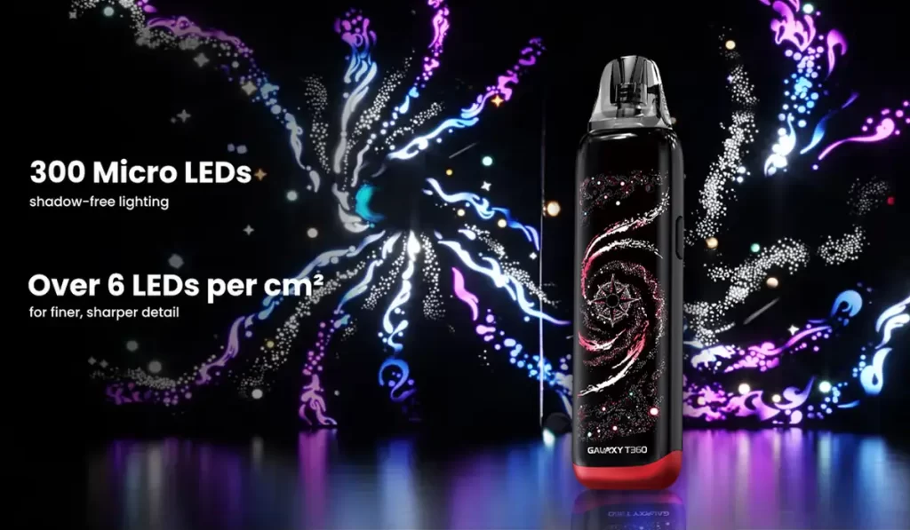 300 Micro LEDs for seamless, crystal-clear detail