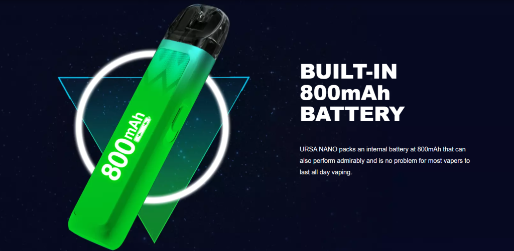 800mAh battery for all-day use and a slim design