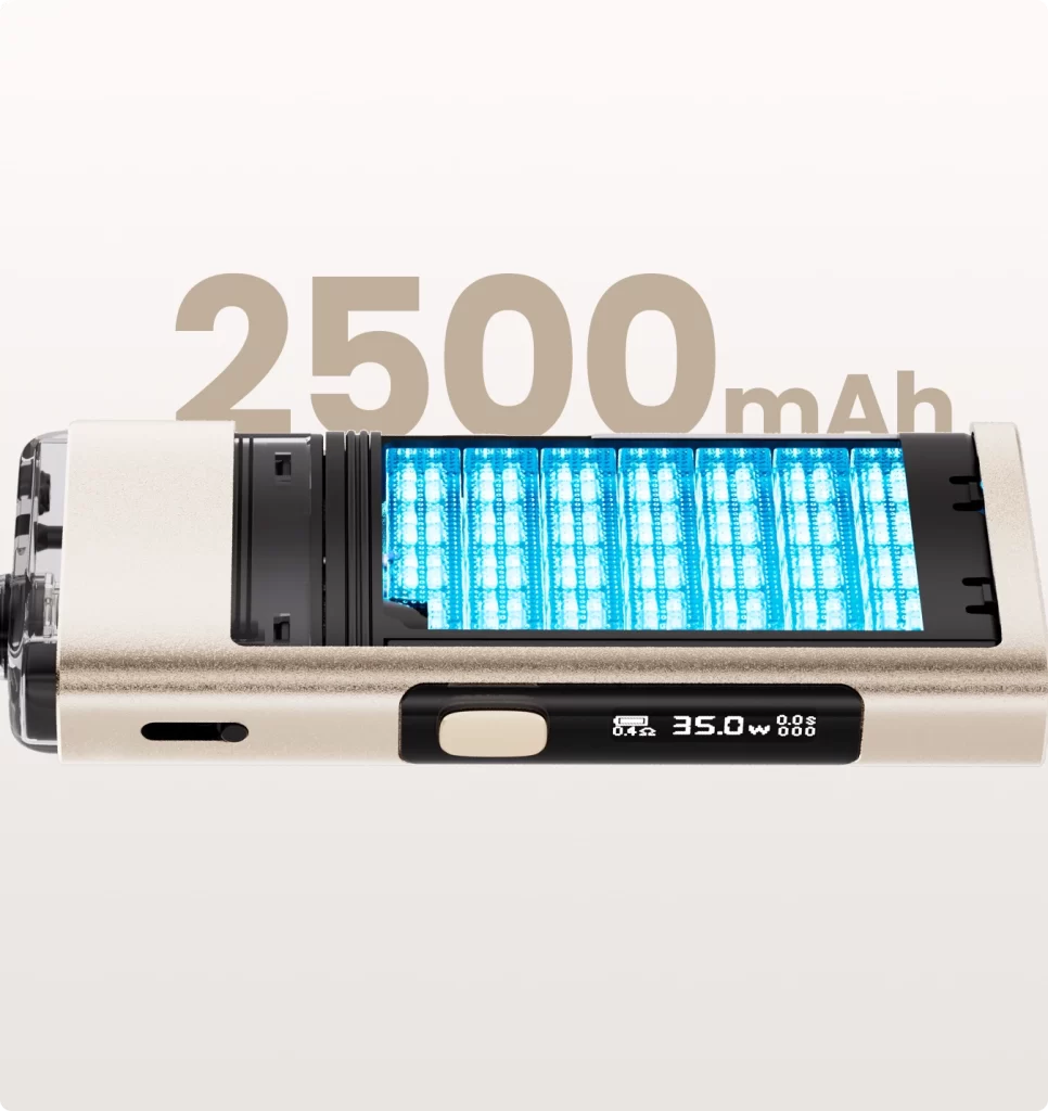 2500mAh Battery for All-Day Use