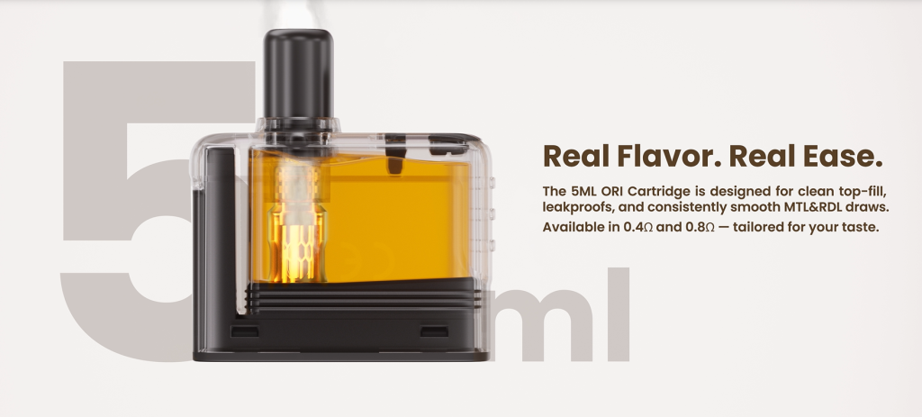 5ml ORI Pod, 0.4Ω and 0.8Ω options