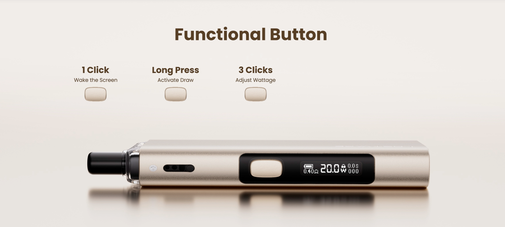MTL and RDL Mouthpieces, OLED Display and Controls