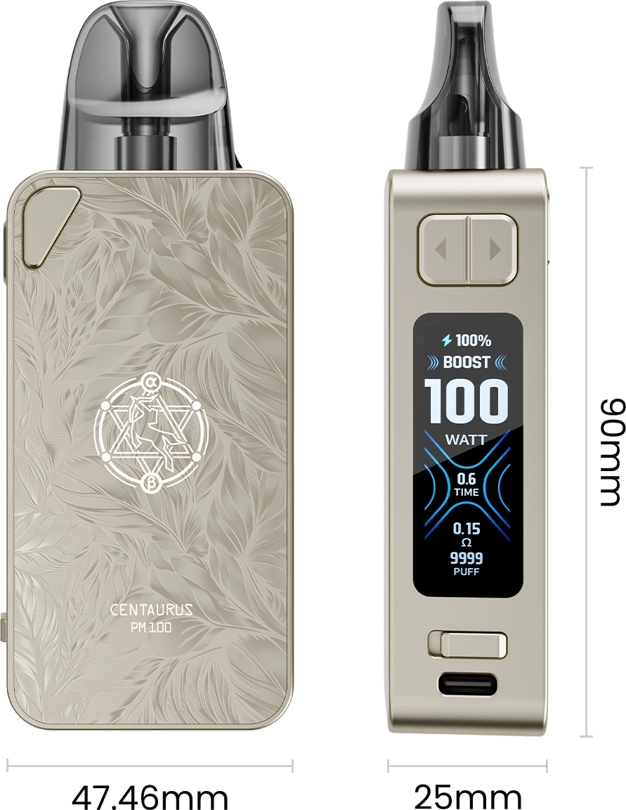 lost vape centaurus 100 Buy Authentic Lost Vape Centaurus PM100 100W Pod Mod Kit Feather Black main image 1